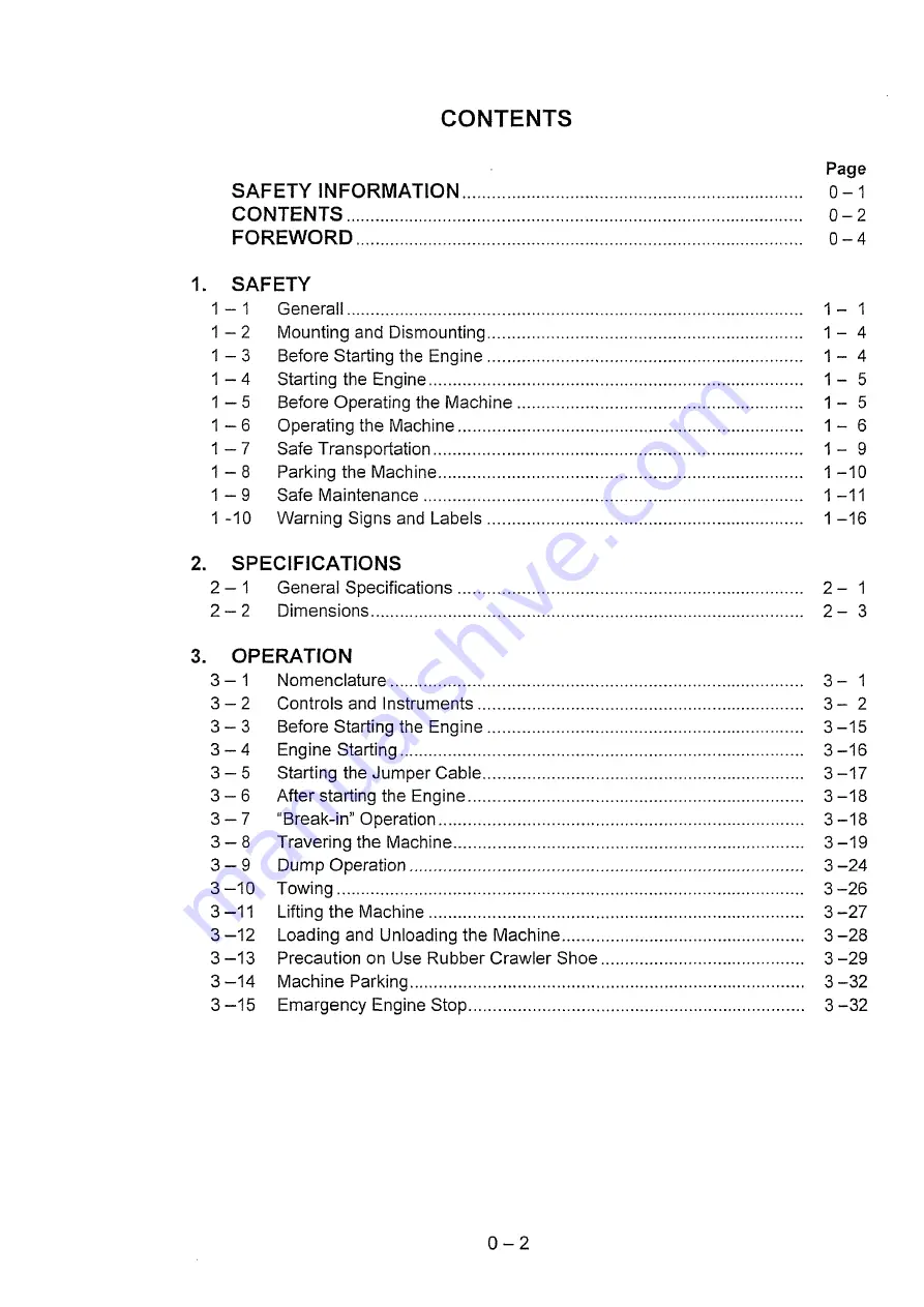 IHI IC70-2 Operation Manual Download Page 3