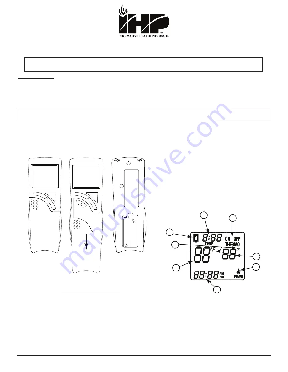 IHP RCL-S-STAT Installation And Operation Instruction Manual Download Page 1