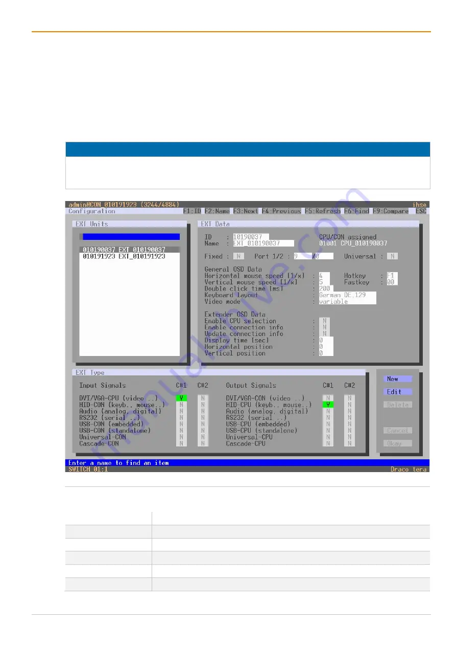 Ihse Draco tera flex Cat X 1G K480-C16 User Manual Download Page 95