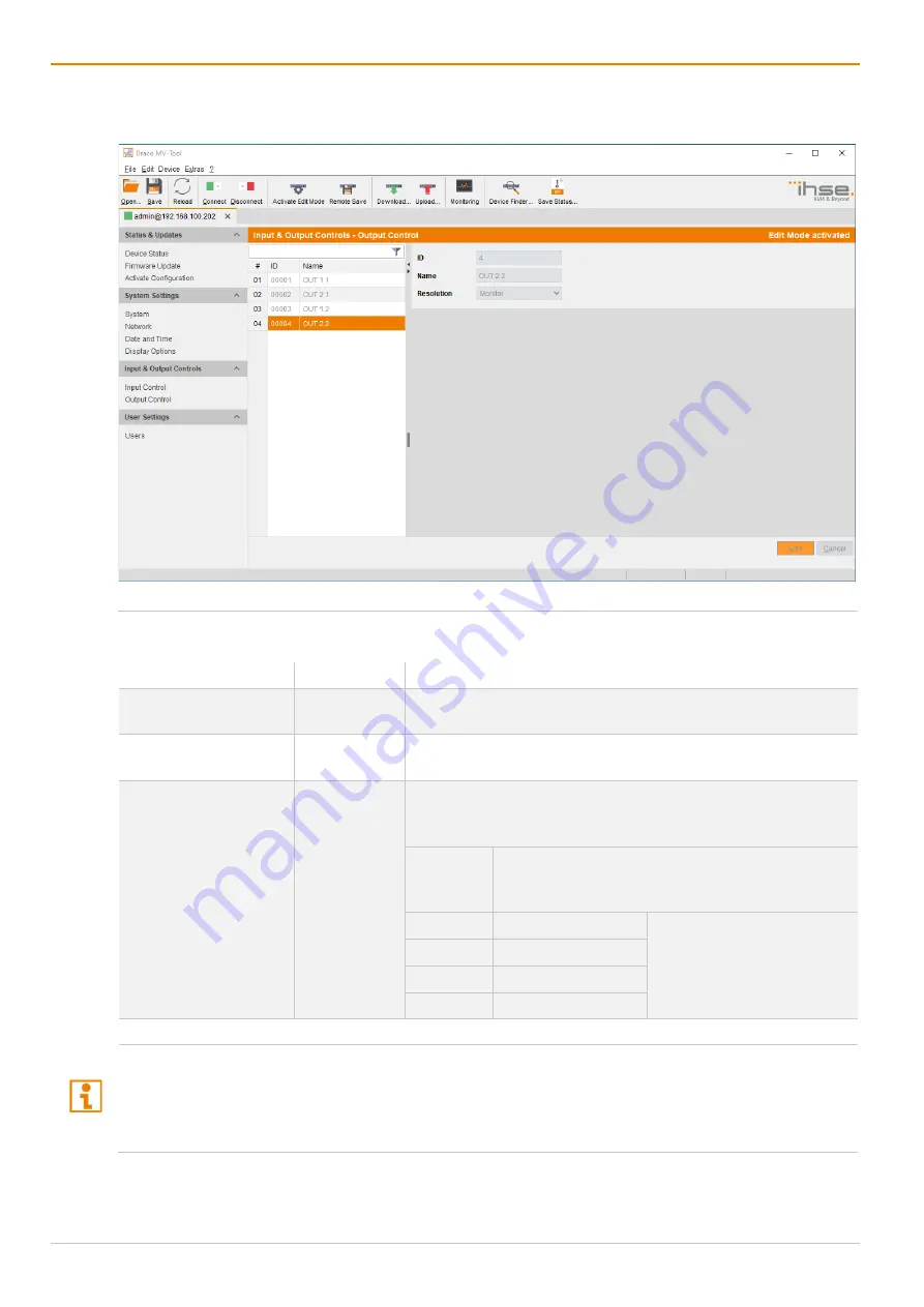 Ihse MV42 Series User Manual Download Page 126