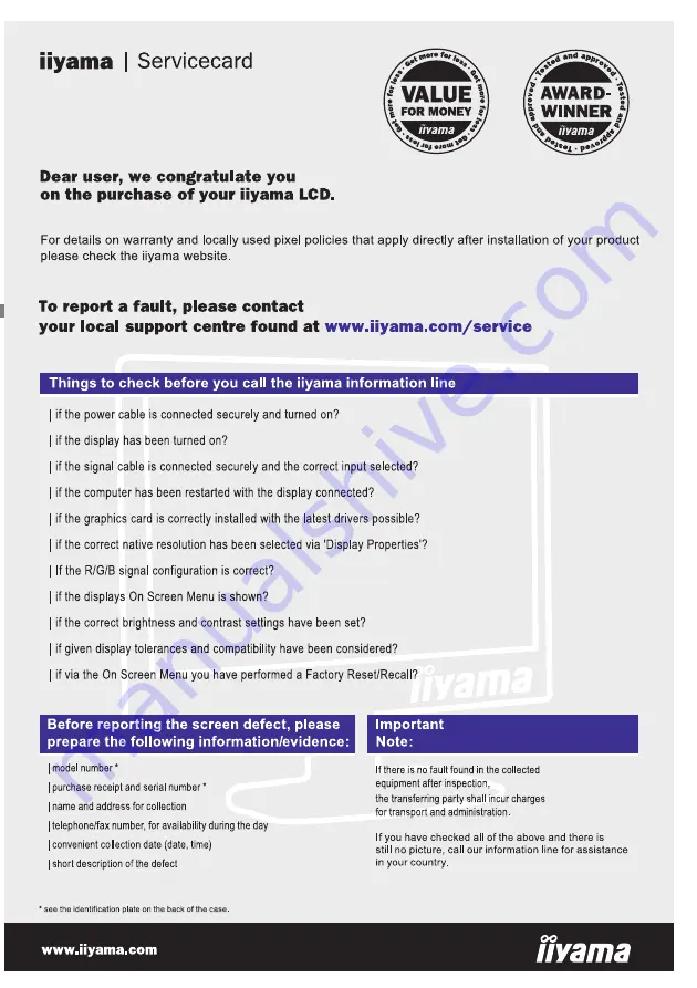 Iiyama ProLire B2483HSU User Manual Download Page 2