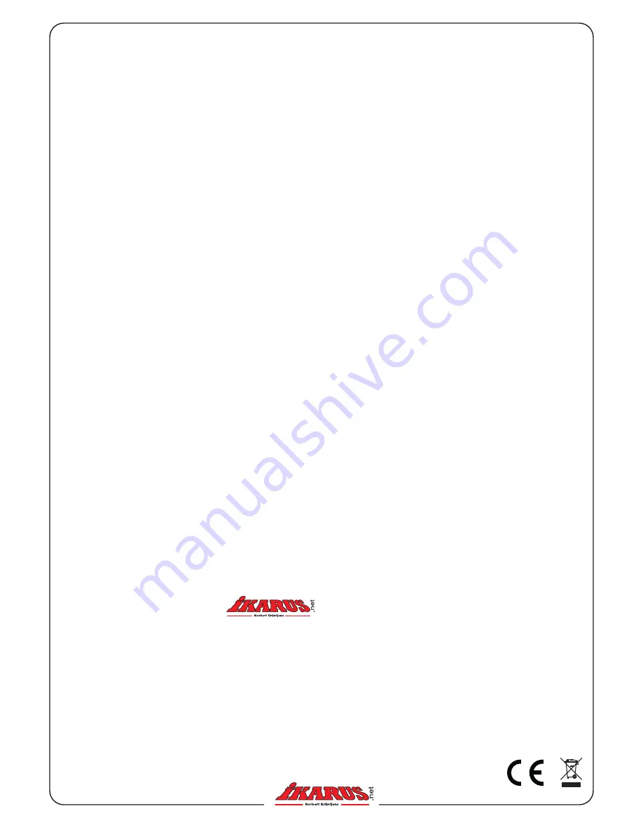 iKarus NG-6 Operating Instructions Manual Download Page 15