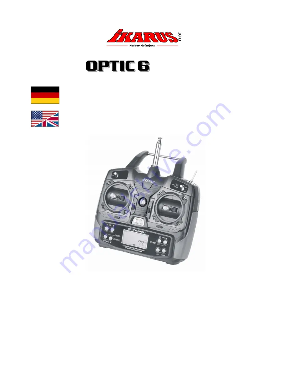 iKarus Opticc 6 Sport Instruction Manual Download Page 1