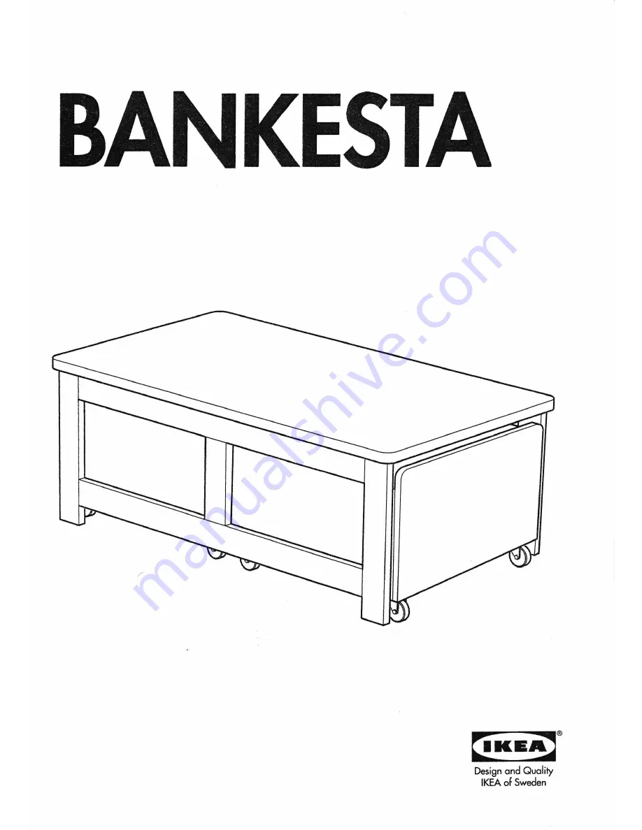 IKEA Bankesta Assembly Manual Download Page 1