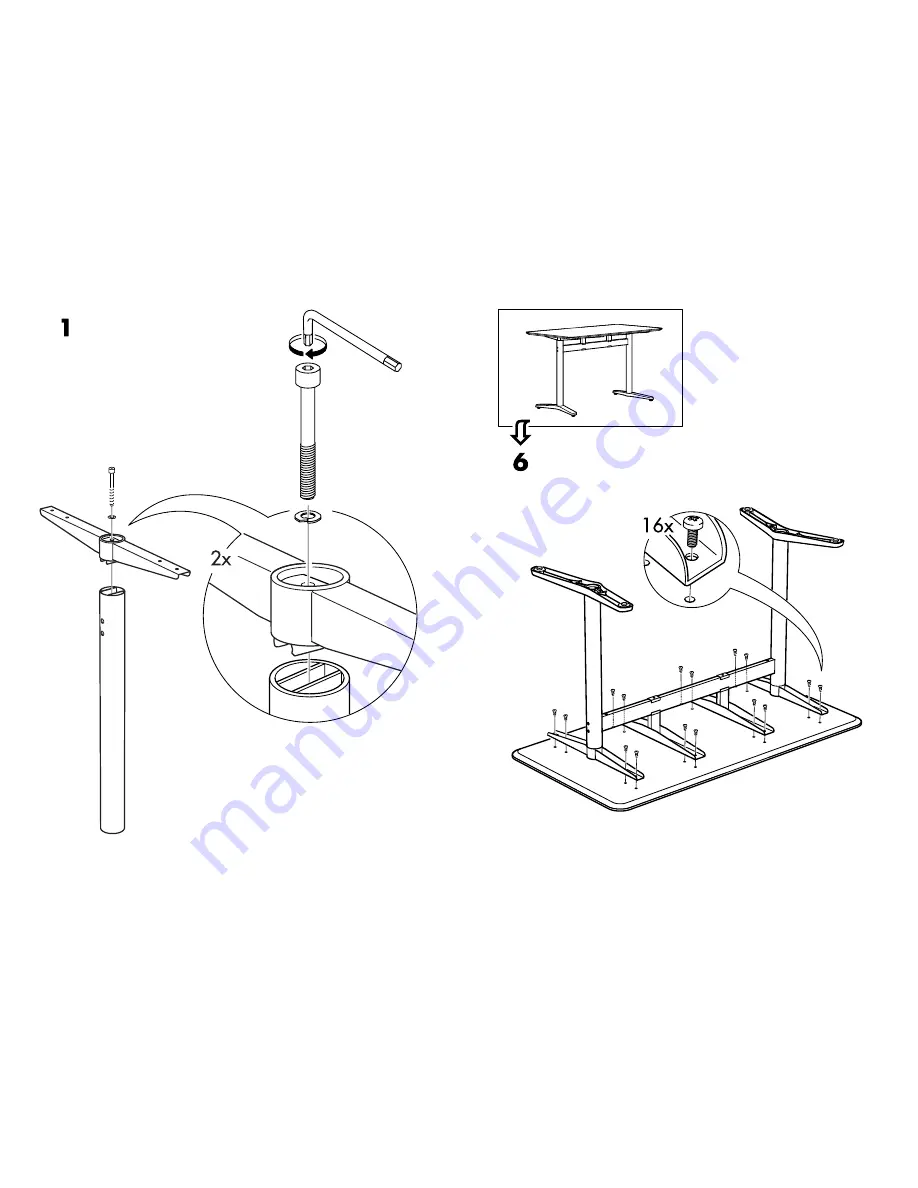 IKEA BILLSTA RECTANGLE UNDERFRAME 28 3/8