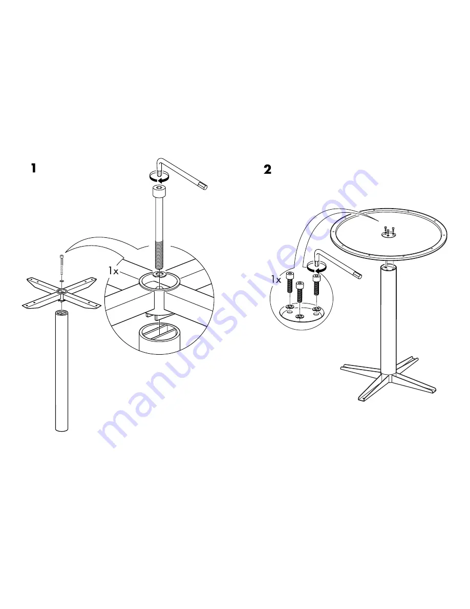 IKEA BILLSTA ROUND TABLE UNDERFRAME 28 3/8