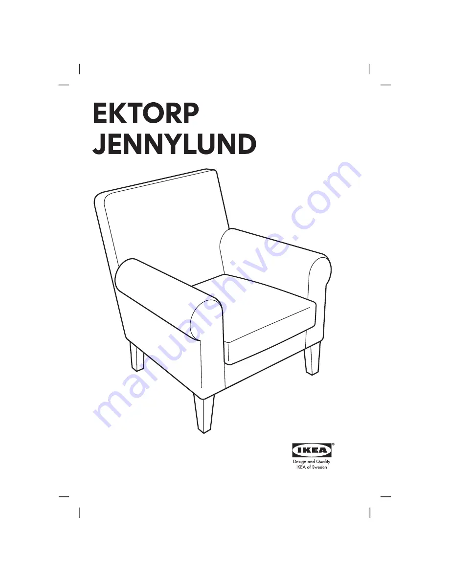 IKEA EKTORP JENNYLUND CHAIR FRAME Скачать руководство пользователя страница 1