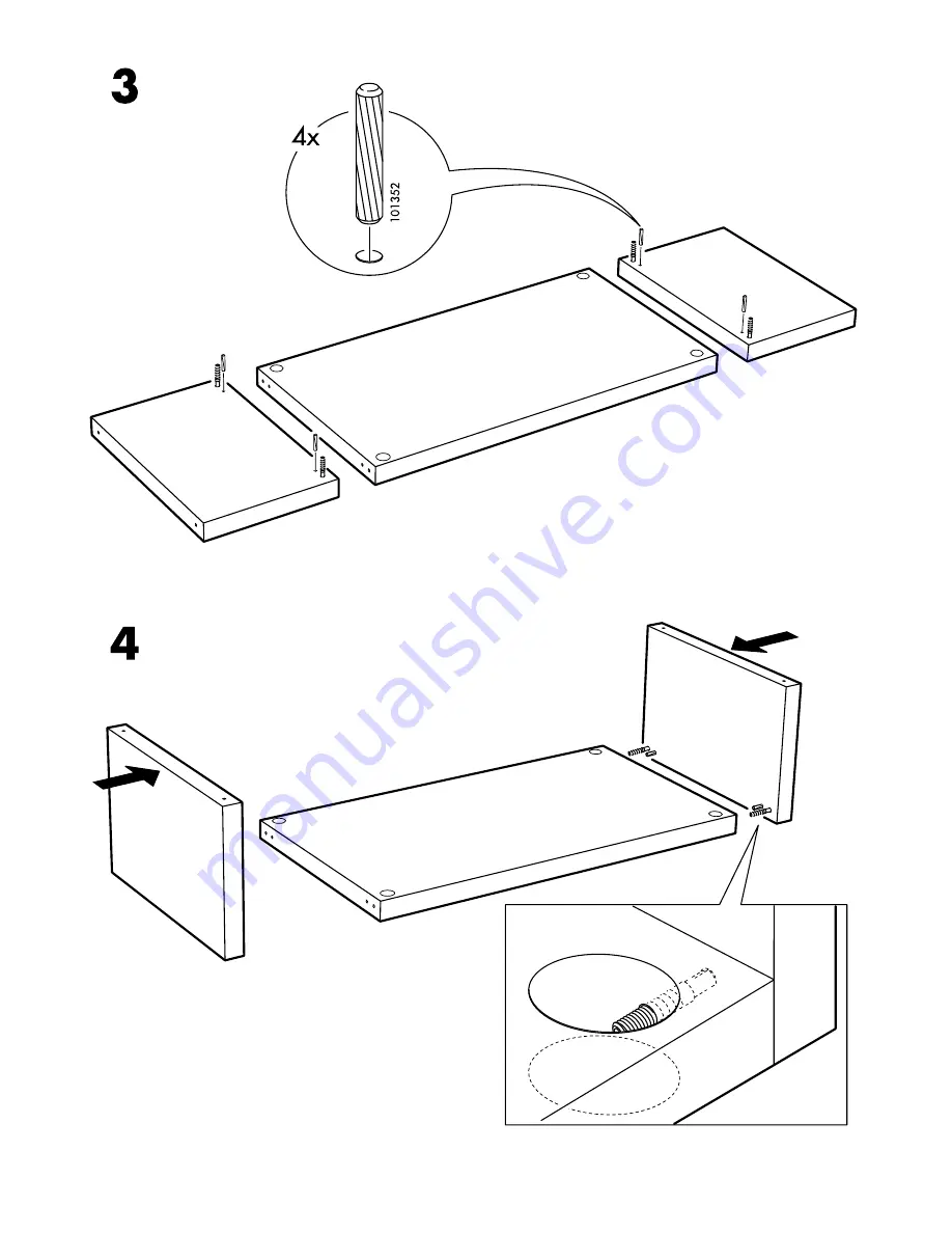 IKEA EXPEDIT COFFEE TABLE RECTANGLE Instructions Manual Download Page 5