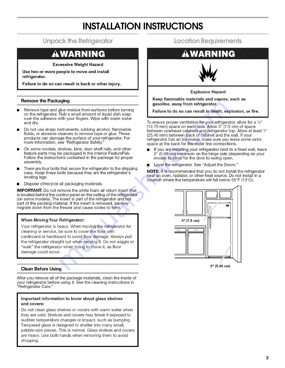 IKEA I8TXCWFXQ01 Use & Care Manual Download Page 3