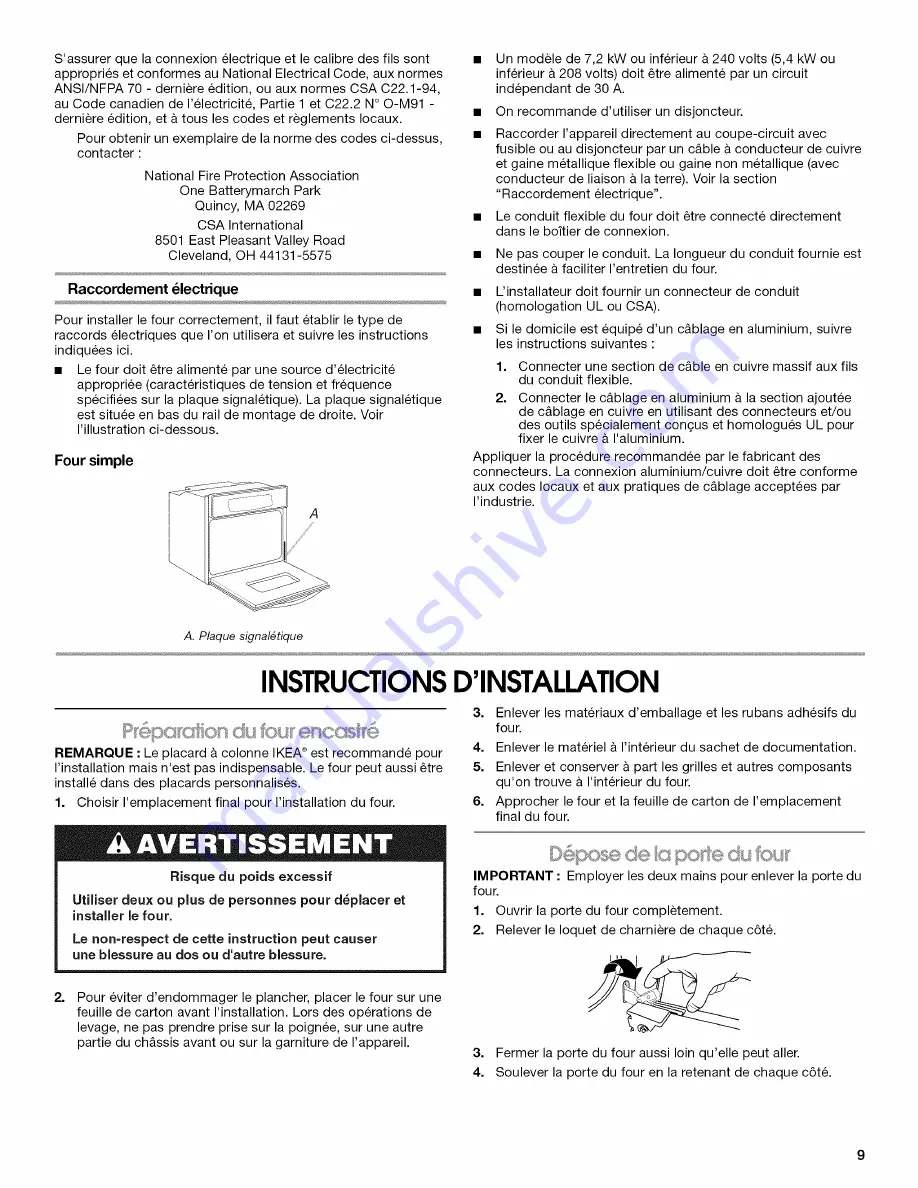 IKEA IBS324PWS0 Installation Instructions Manual Download Page 9