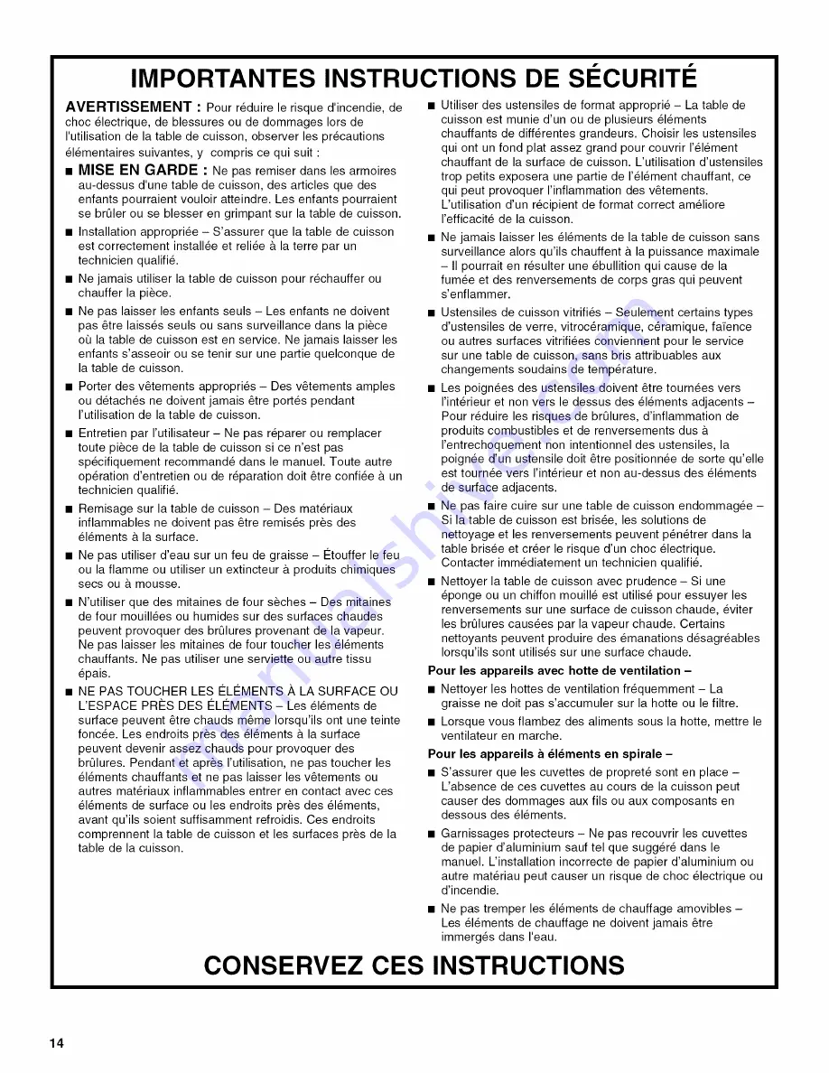 IKEA ICI500XB00 Use And Care Manual Download Page 14