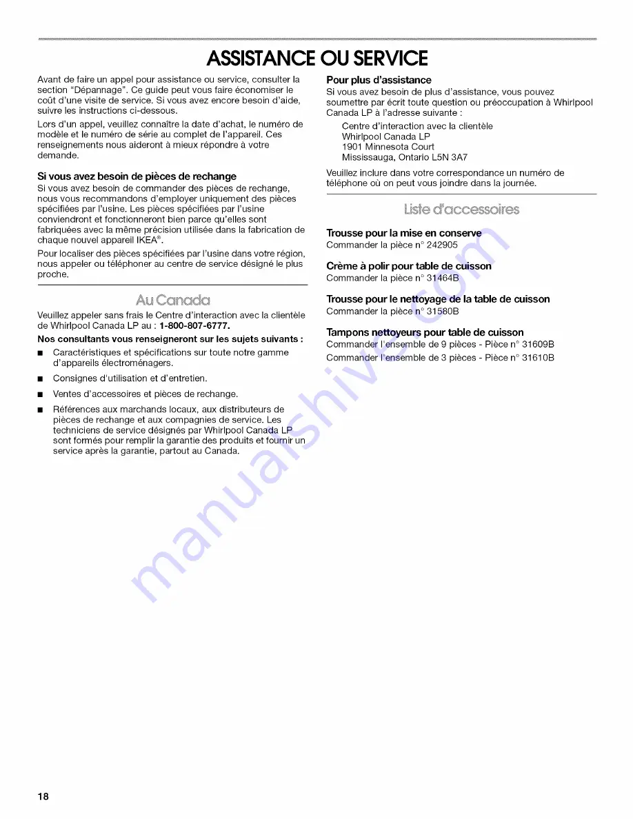 IKEA ICR410RB03 Use & Care Manual Download Page 18