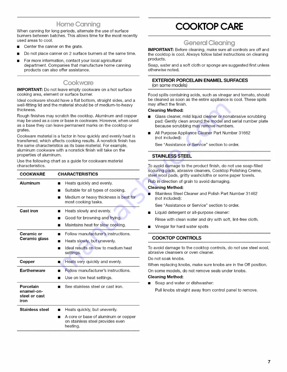 IKEA ICS300WM00 Use And Care Manual Download Page 7