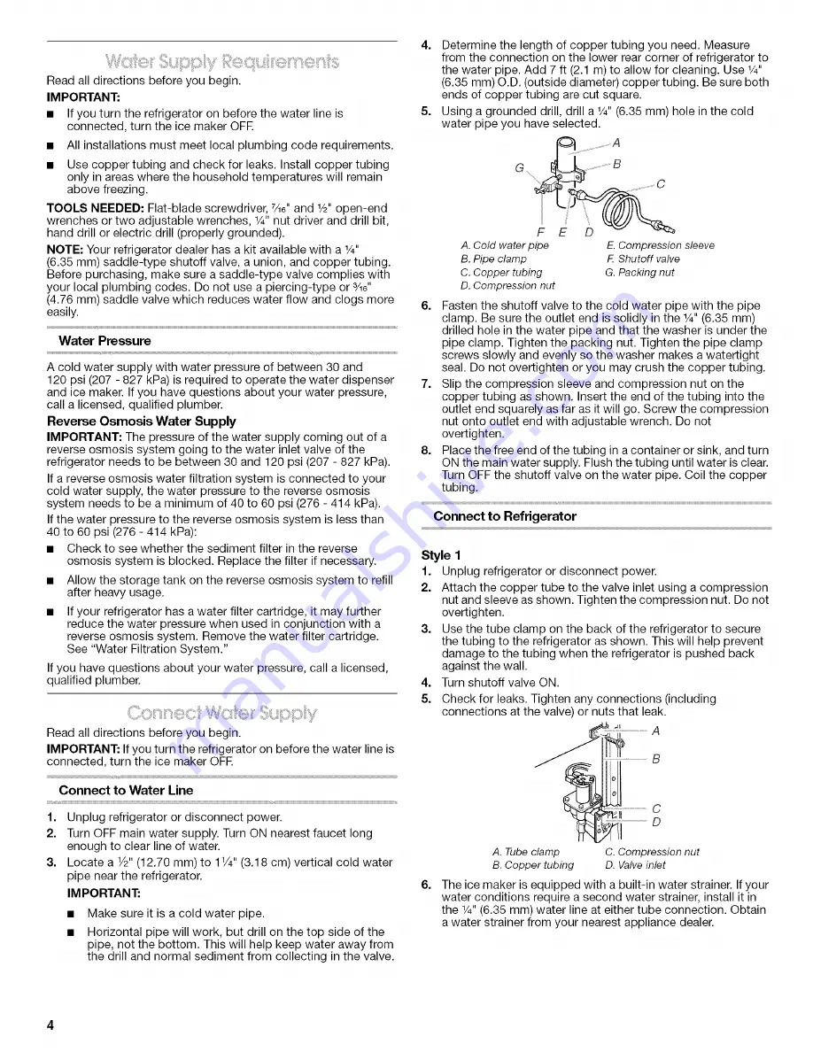 IKEA ID2GFGXRS00 Use & Care Manual Download Page 4