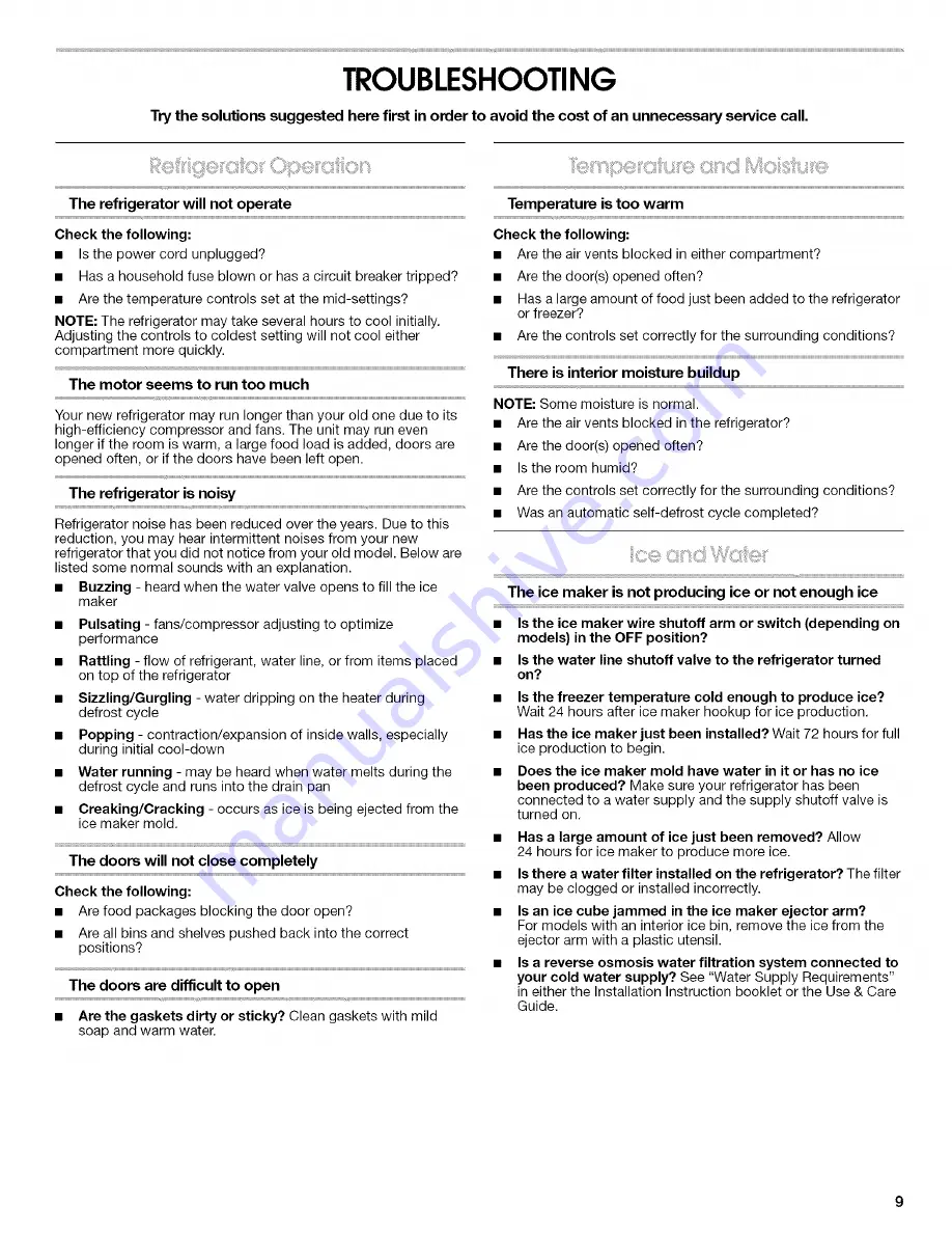 IKEA ID2GFGXRS00 Use & Care Manual Download Page 9