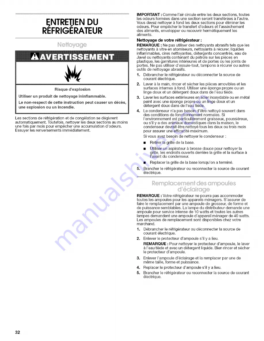 IKEA ID2GFGXRS00 Use & Care Manual Download Page 32