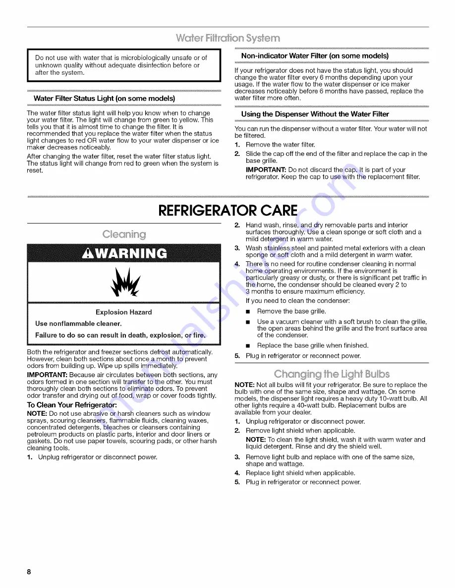 IKEA ID5HHEXTQ00 Use & Care Manual Download Page 8