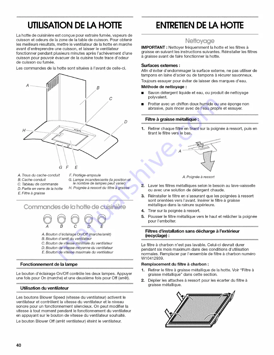 IKEA IHW6530BS0 Use And Care Manual Download Page 40