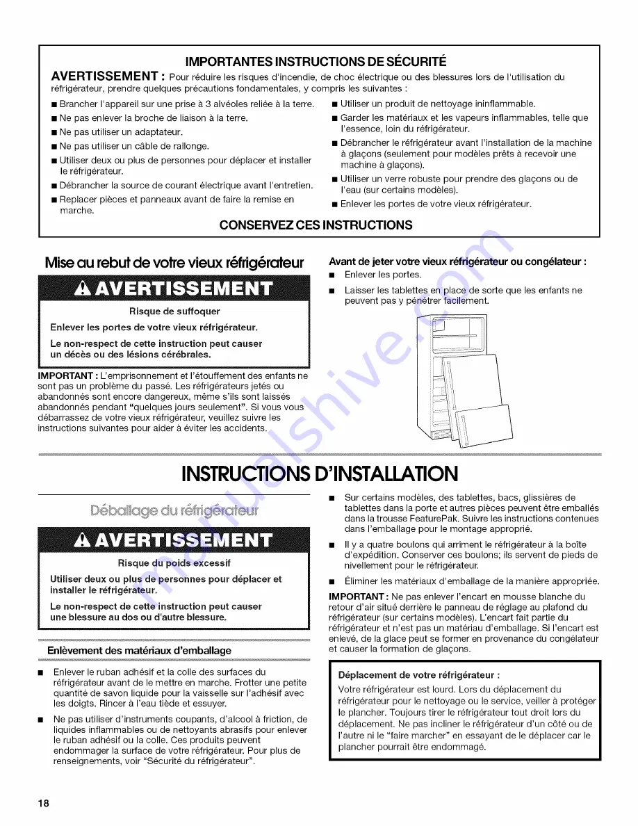 IKEA IR8GSMXRS00 Use & Care Manual Download Page 18