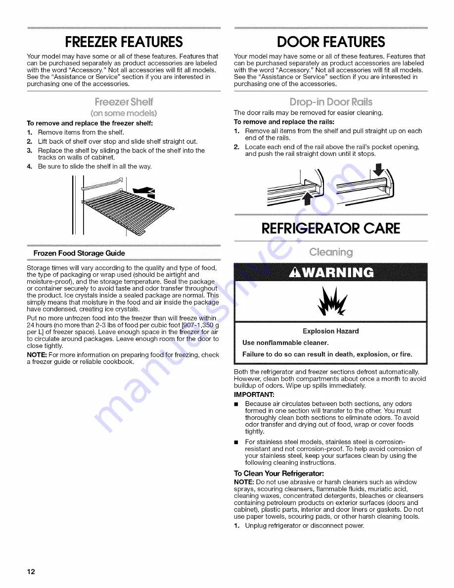 IKEA IR8GSMXRS01 Use & Care Manual Download Page 12