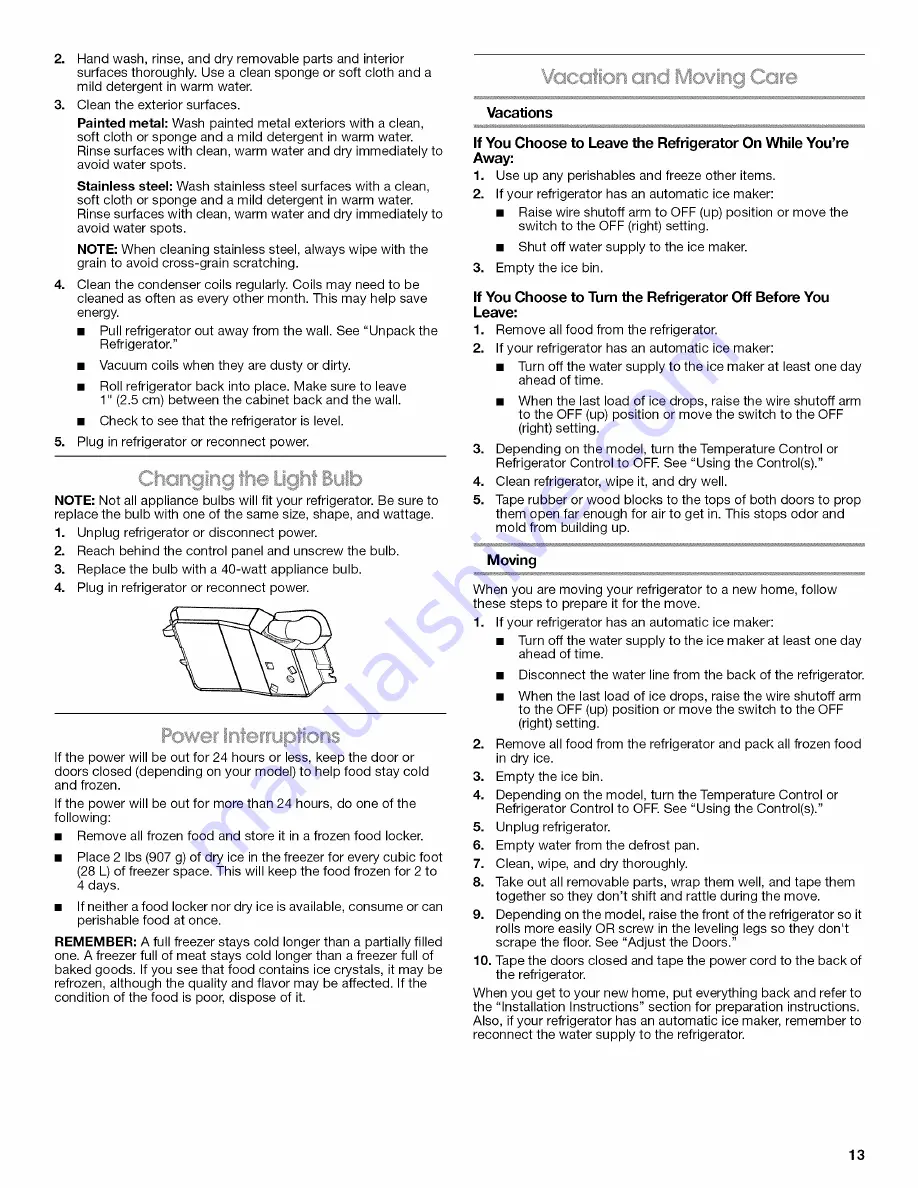 IKEA IR8GSMXRS01 Use & Care Manual Download Page 13