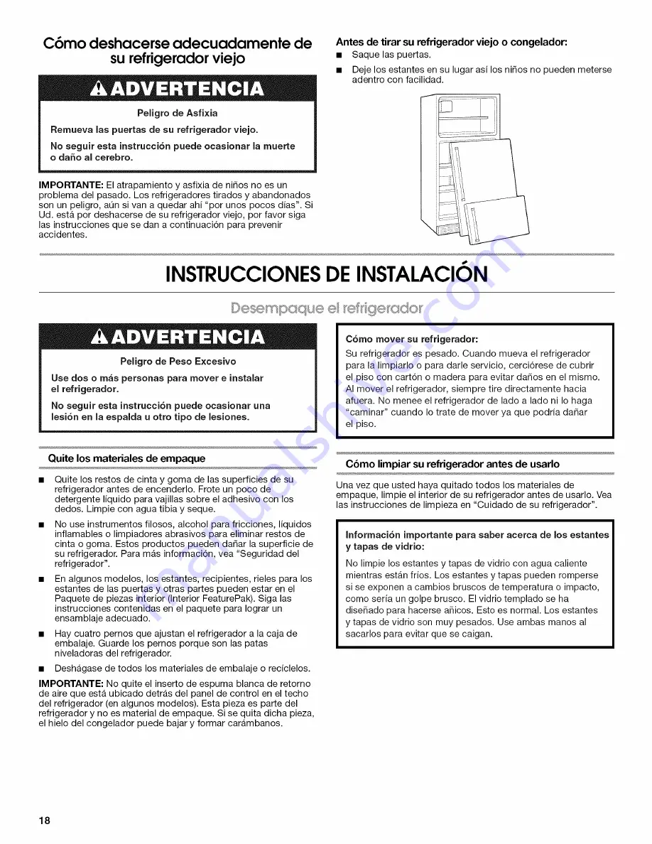 IKEA IR8GSMXRS01 Use & Care Manual Download Page 18