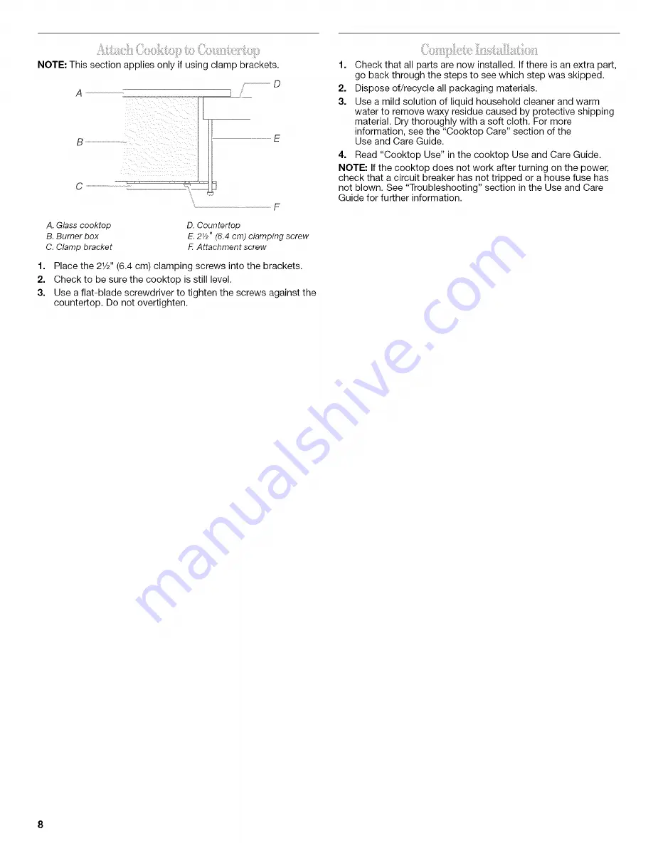 IKEA KECC051 series Installation Instructions Manual Download Page 8