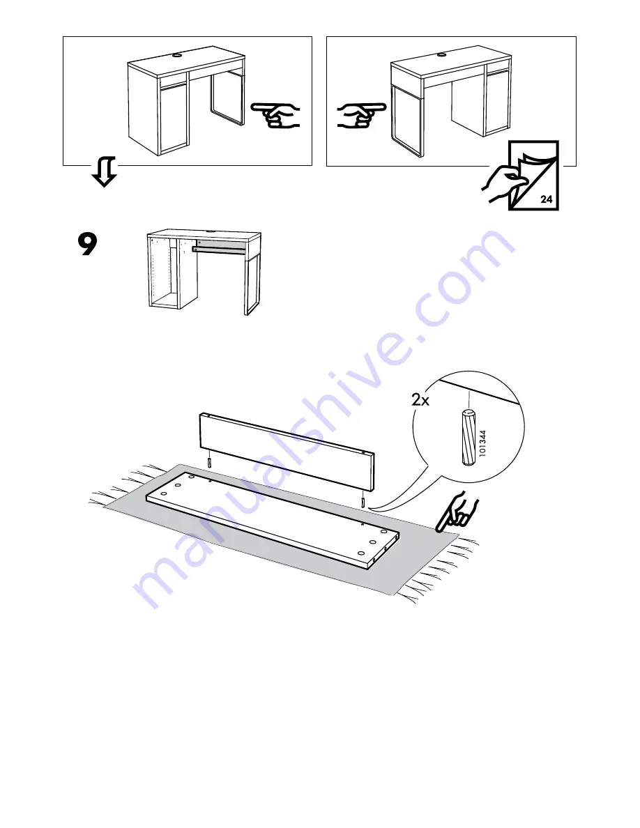 IKEA MICKE Assembly Instructions Manual Download Page 9