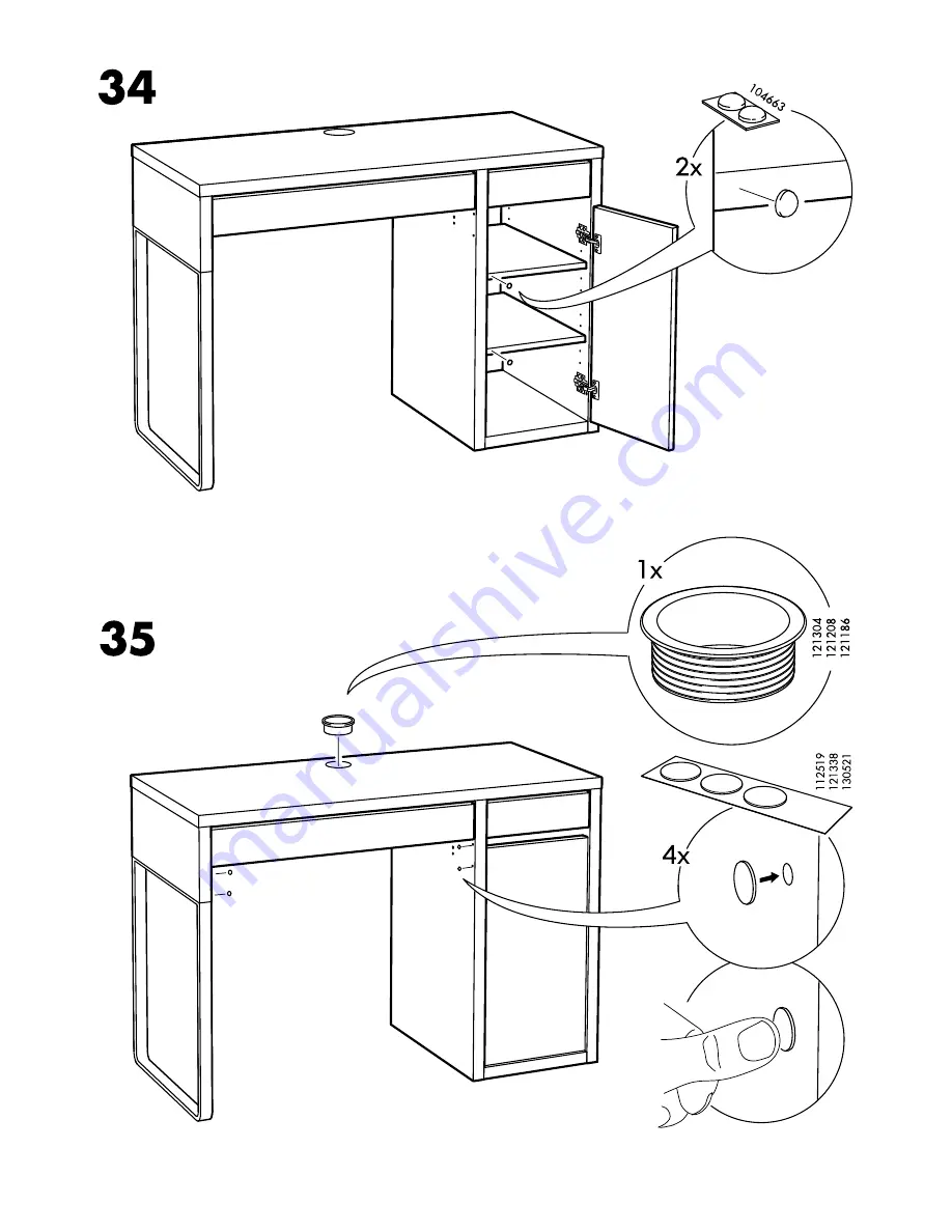 IKEA MICKE Assembly Instructions Manual Download Page 38