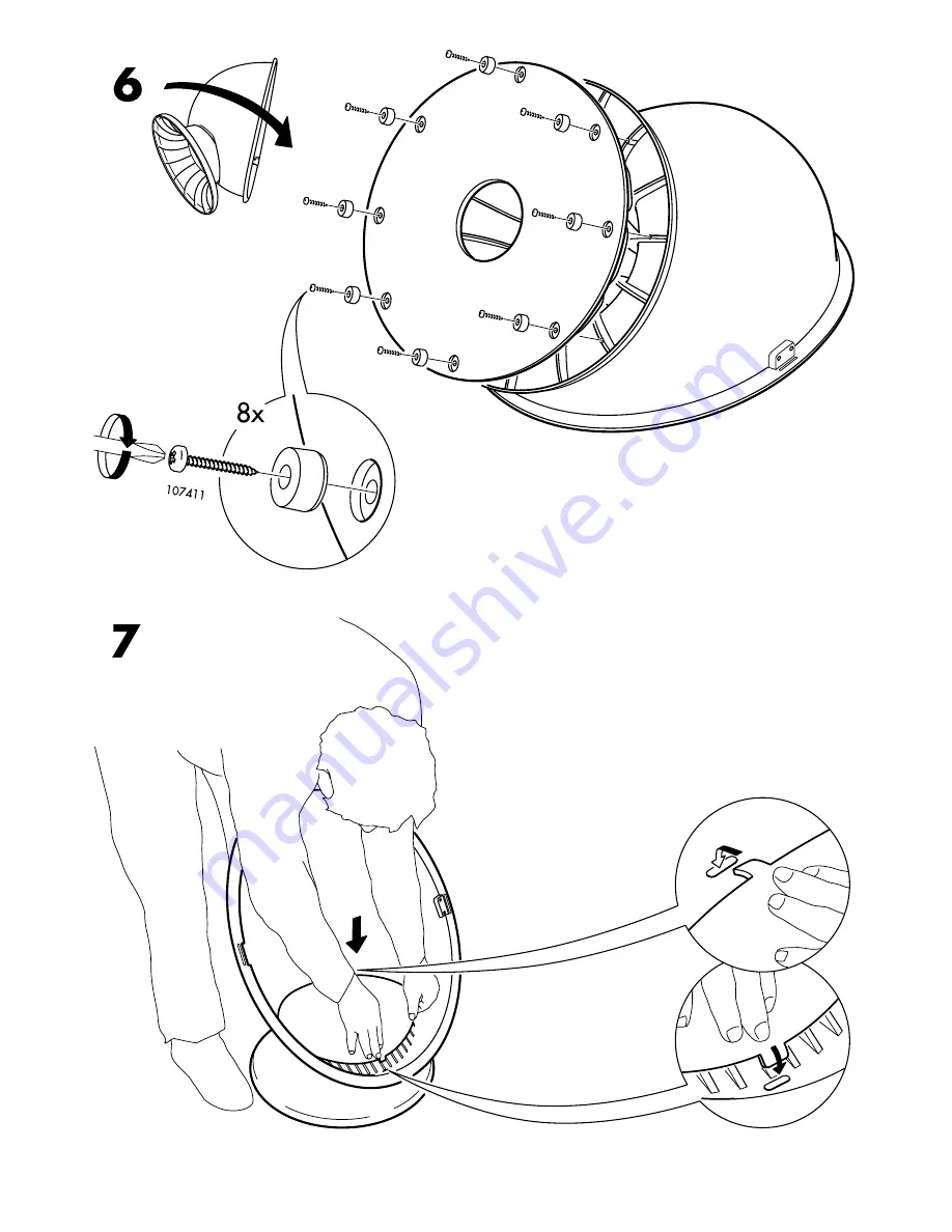 IKEA PS LÖMSK SWIVEL CHAIR Instructions Manual Download Page 6