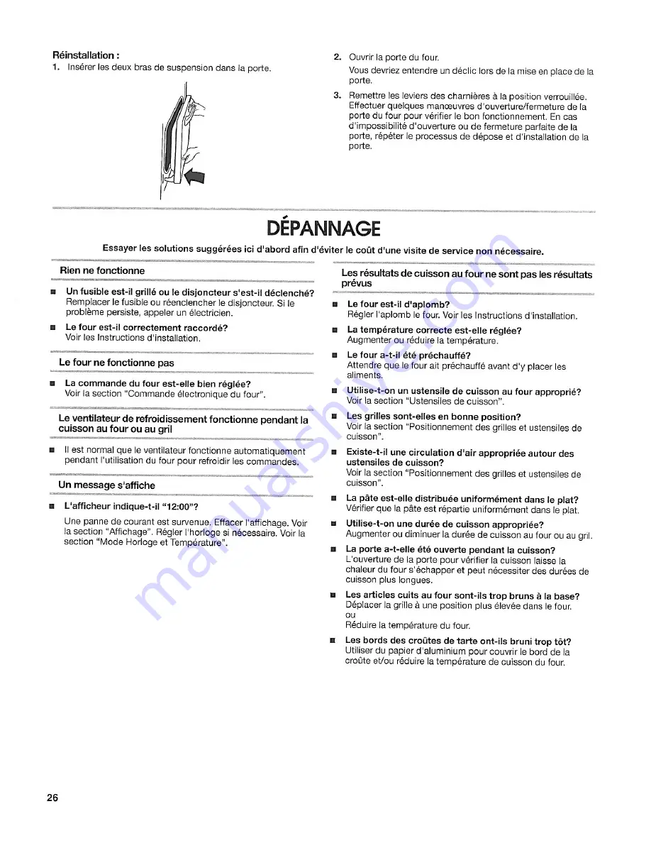 IKEA Standard cleaning built-in electric convection oven Use & Care Manual Download Page 26