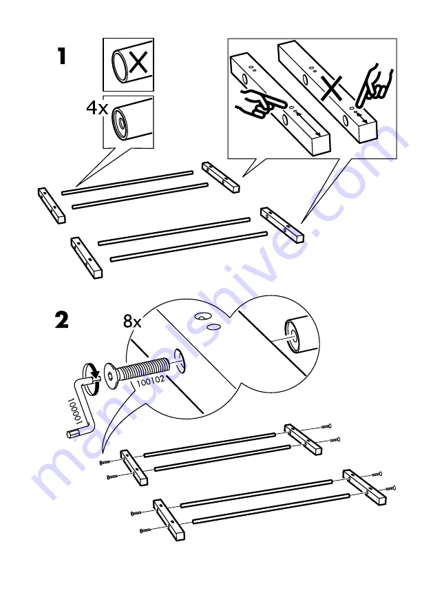 IKEA TJUSIG Assembly Instructions Manual Download Page 3