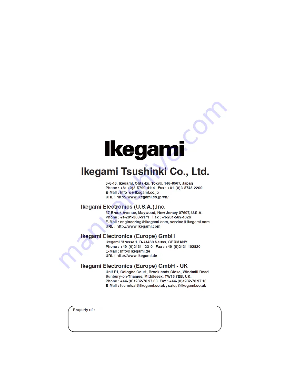 Ikegami DTA-55 Скачать руководство пользователя страница 72