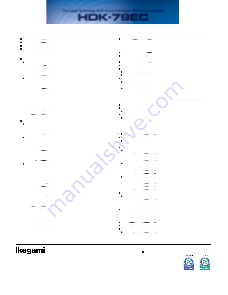 Ikegami HDK-790EXIII Скачать руководство пользователя страница 20