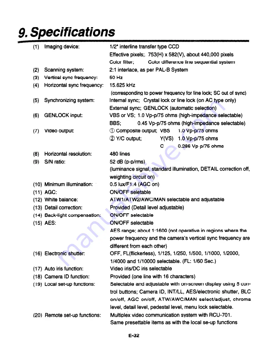 Ikegami ICD-803P Instruction Manual Download Page 35