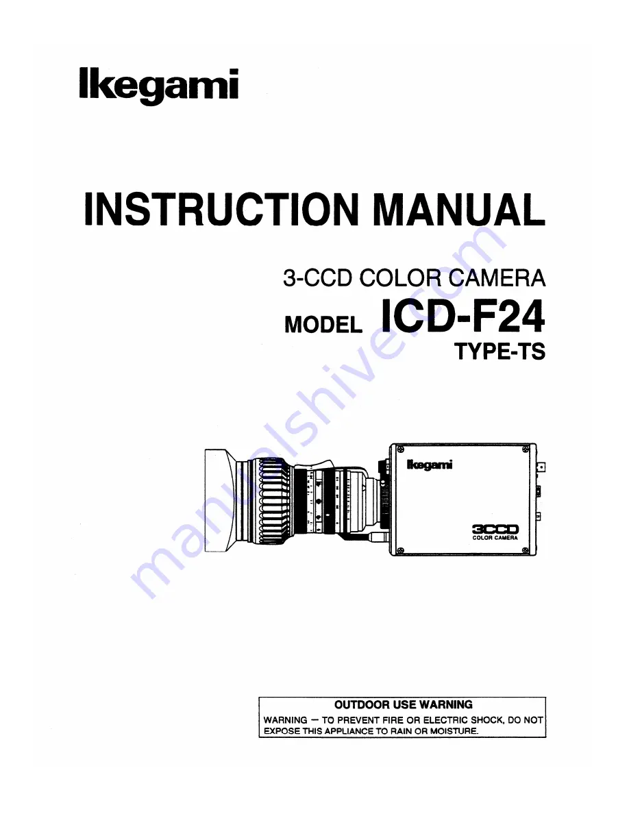 Ikegami ICD-F24 Instruction Manual Download Page 1