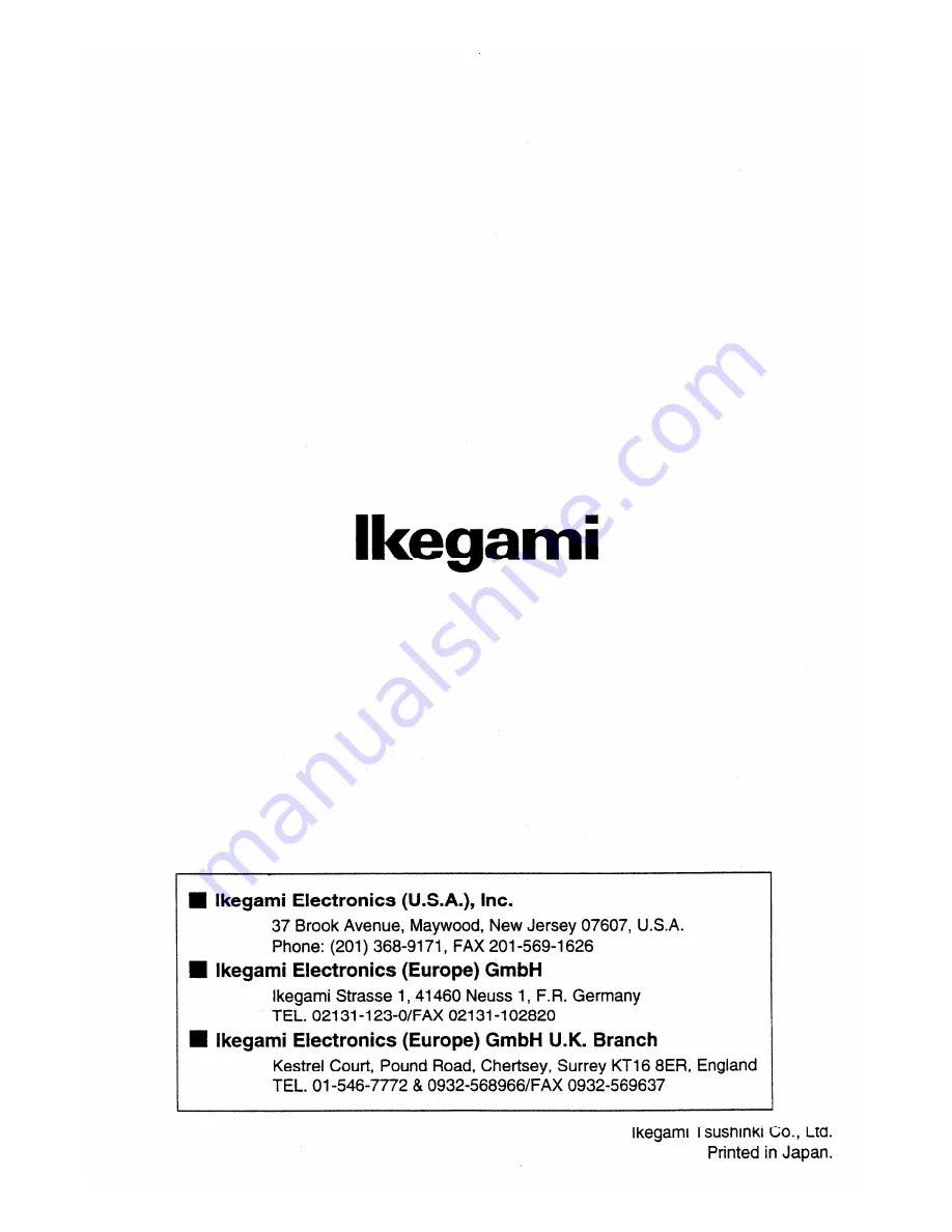 Ikegami ICD-F24 Instruction Manual Download Page 39