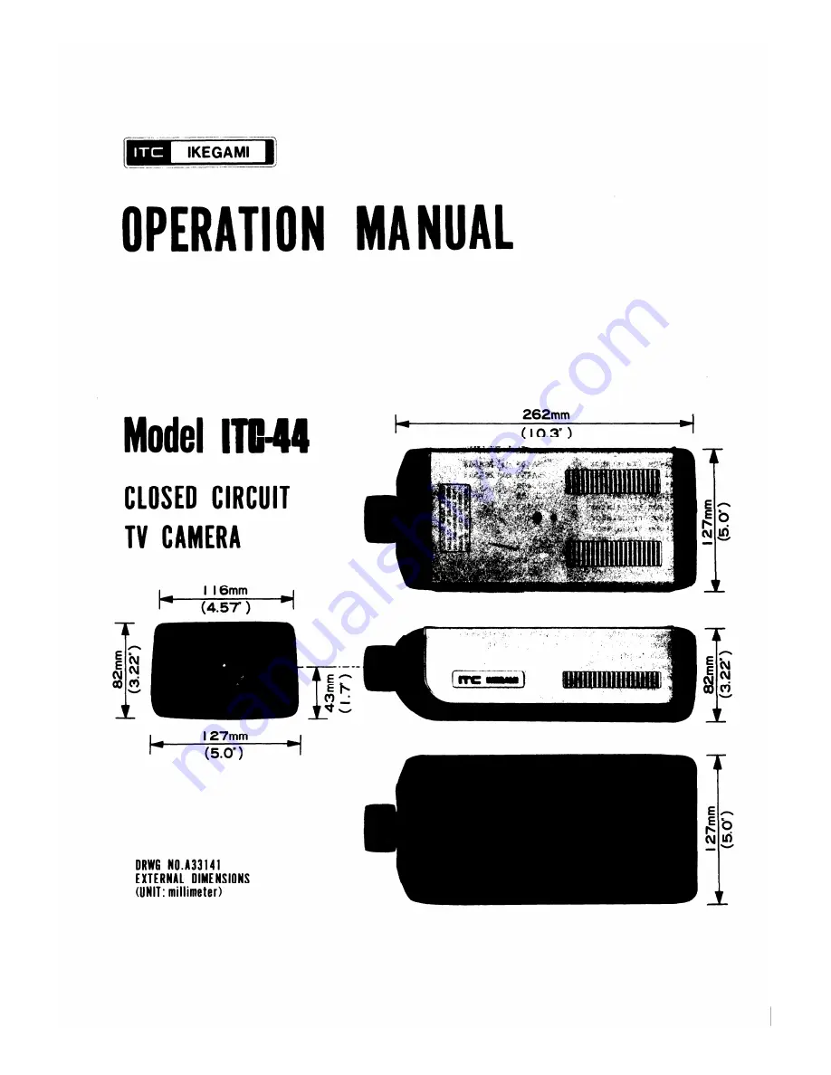 Ikegami ITC-44 Operation Manual Download Page 1