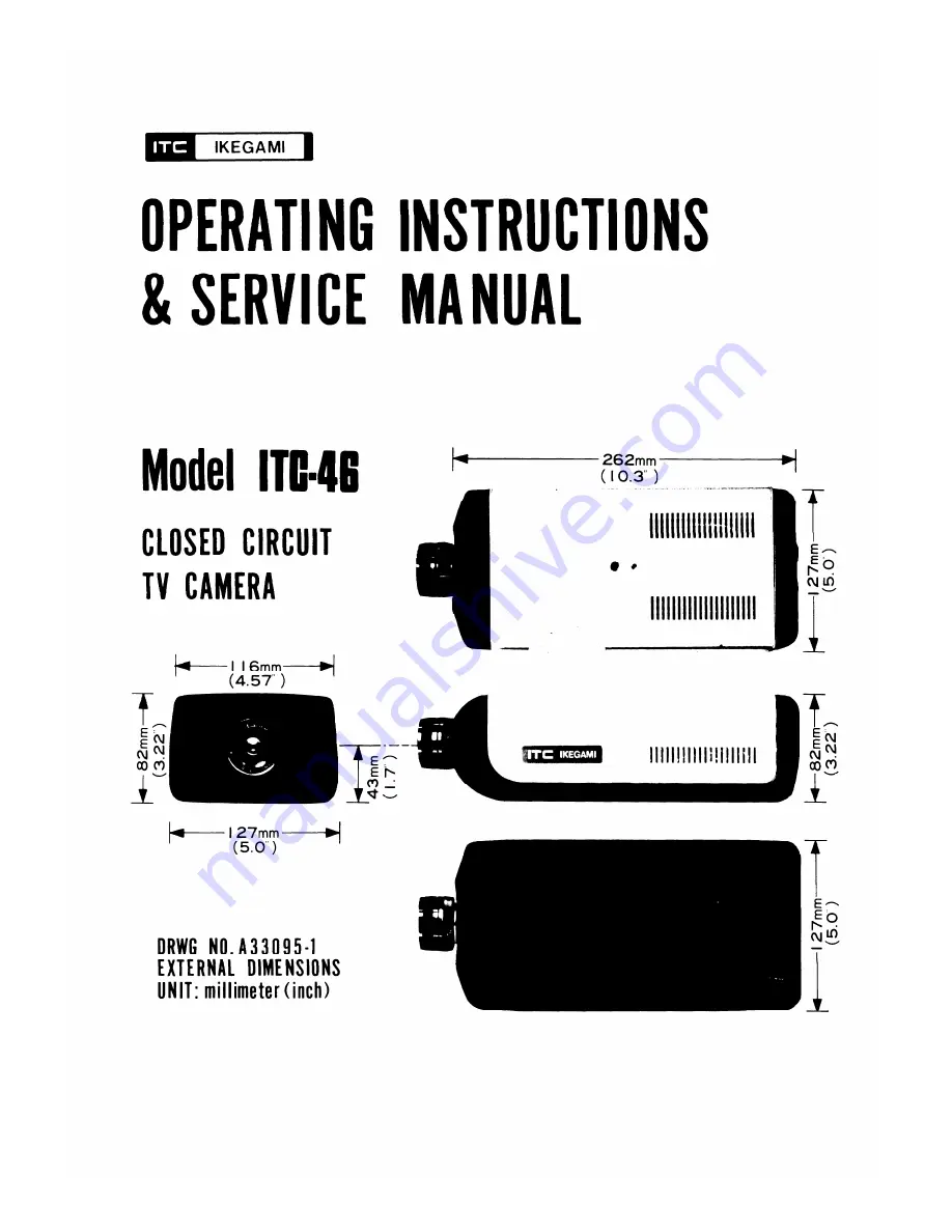 Ikegami ITC-46 Operating Instructions & Service Manual Download Page 1