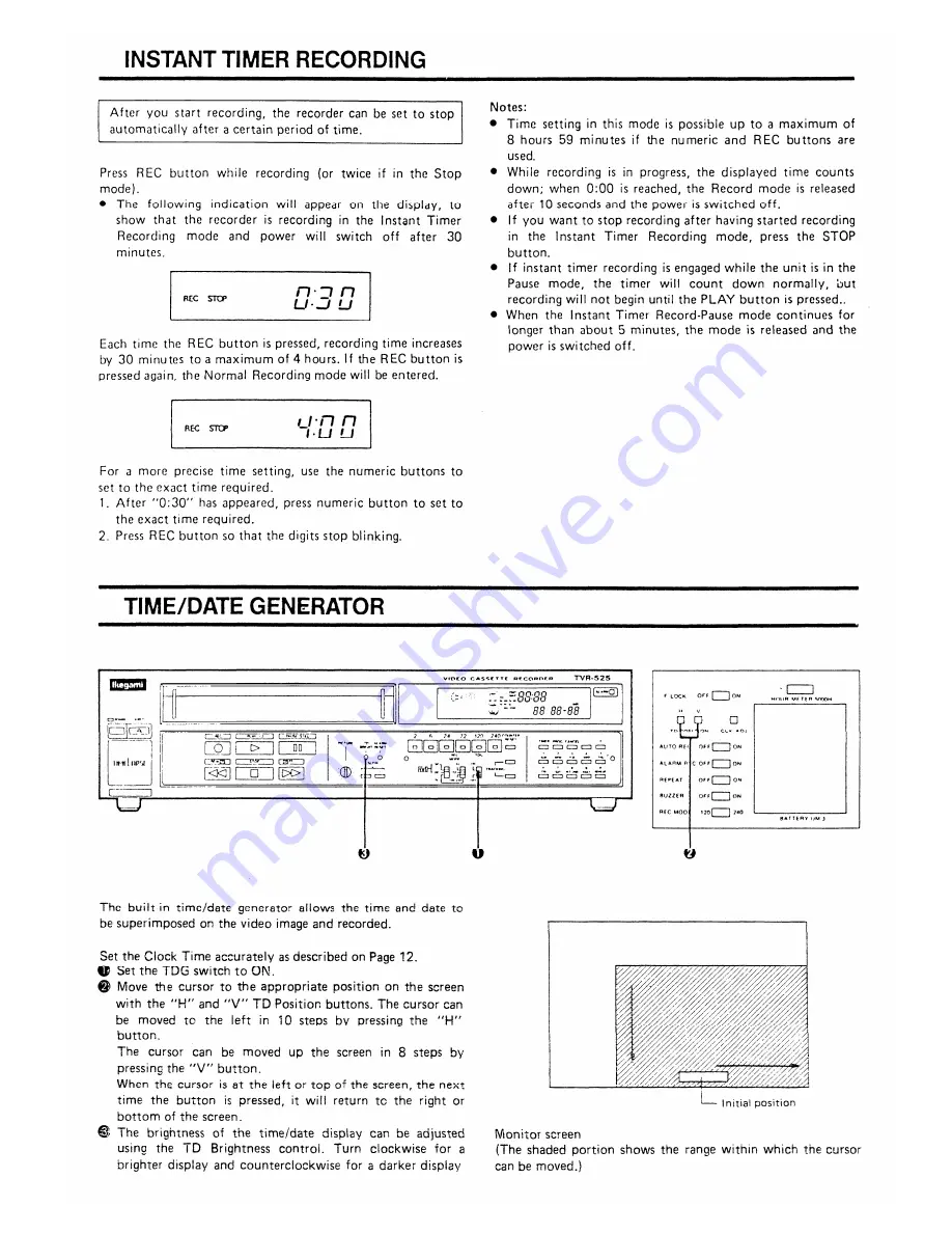 Ikegami TVR-525 Operation Manual Download Page 16