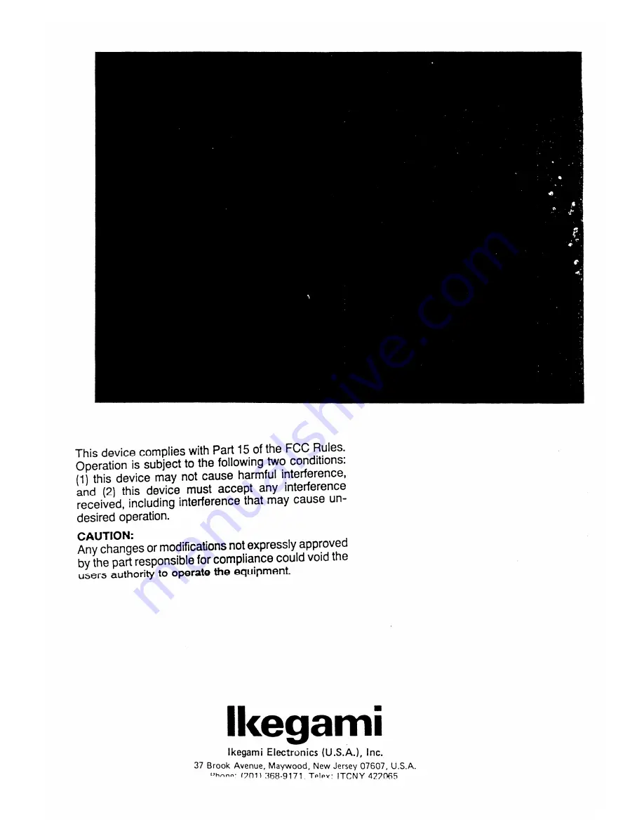 Ikegami TVR-525 Operation Manual Download Page 20