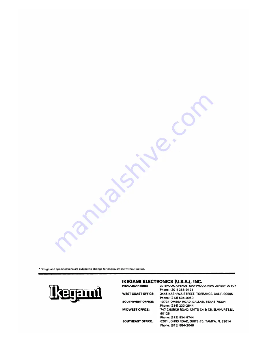 Ikegami VS-4ABL Operating Instructions Manual Download Page 27