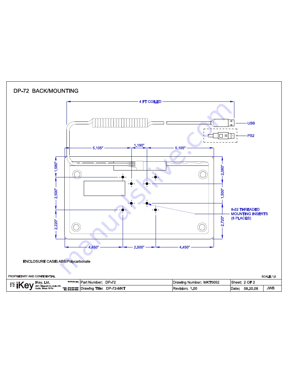 iKey DP-72 Specifications Download Page 2