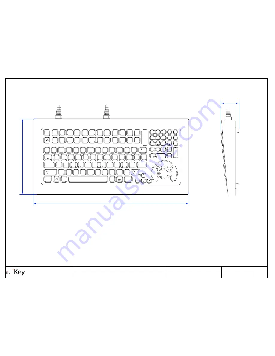 iKey DT-5K-NI Dimensions & Features Manual Download Page 1