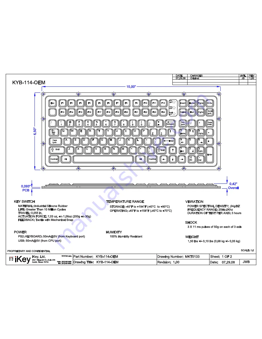 iKey KYB-114-OEM Скачать руководство пользователя страница 1