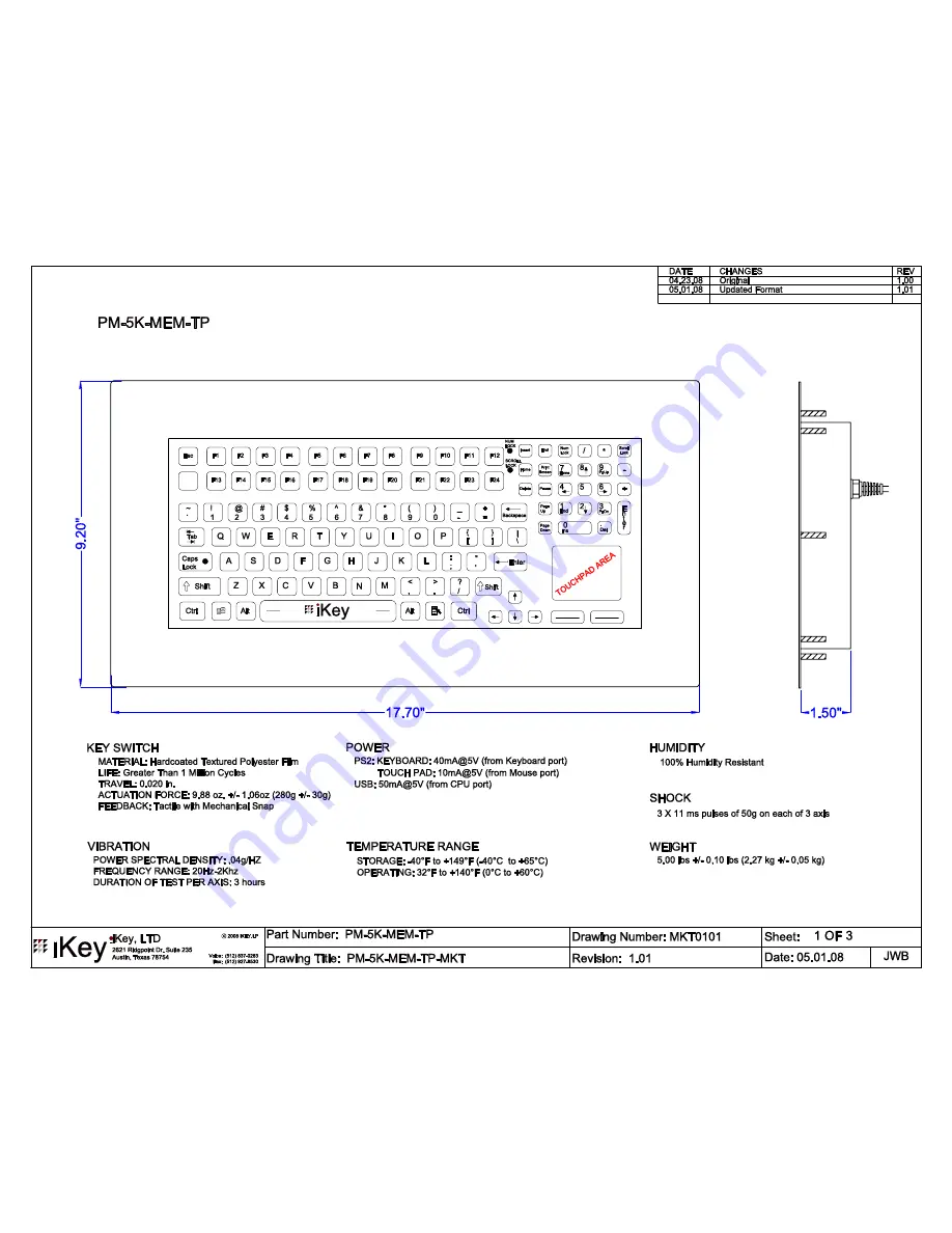 iKey PM-5K-MEM Скачать руководство пользователя страница 1