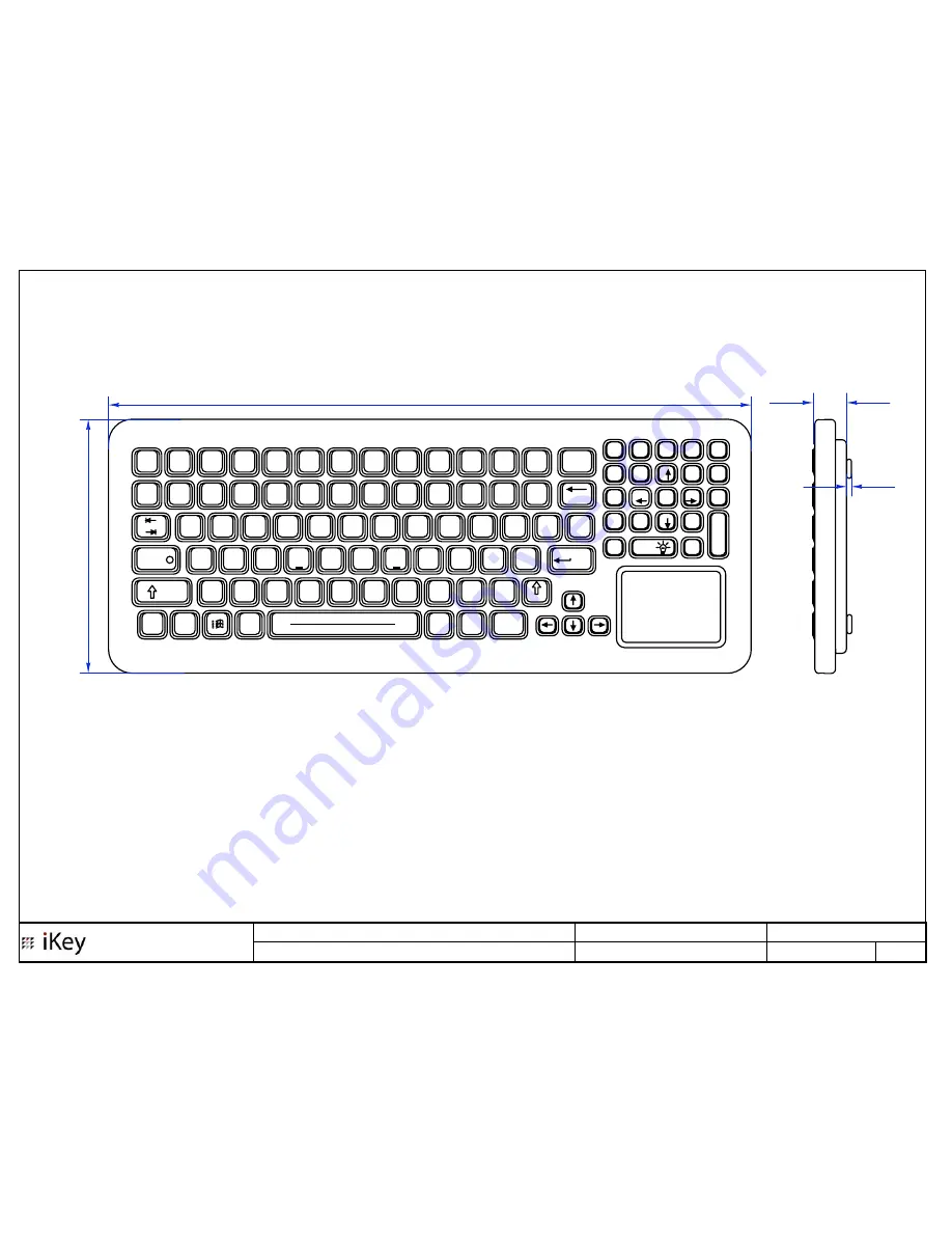 iKey SK-102-TP Features & Dimensions Download Page 1