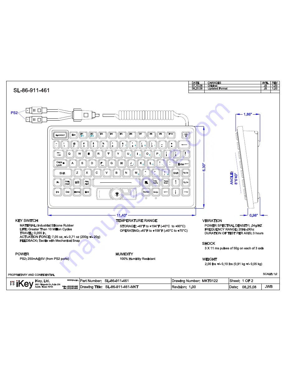 iKey SL-86-911-461 Скачать руководство пользователя страница 1