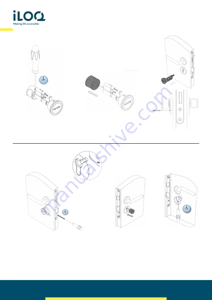 iLoq D50S Series Mounting And Care Instructions Download Page 6