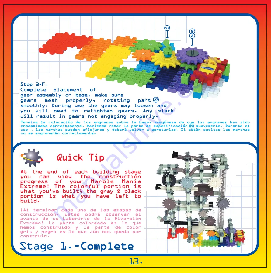 IMAGINARIUM Techno Gears Marble Mania Extreme 1.0 Manual Download Page 13